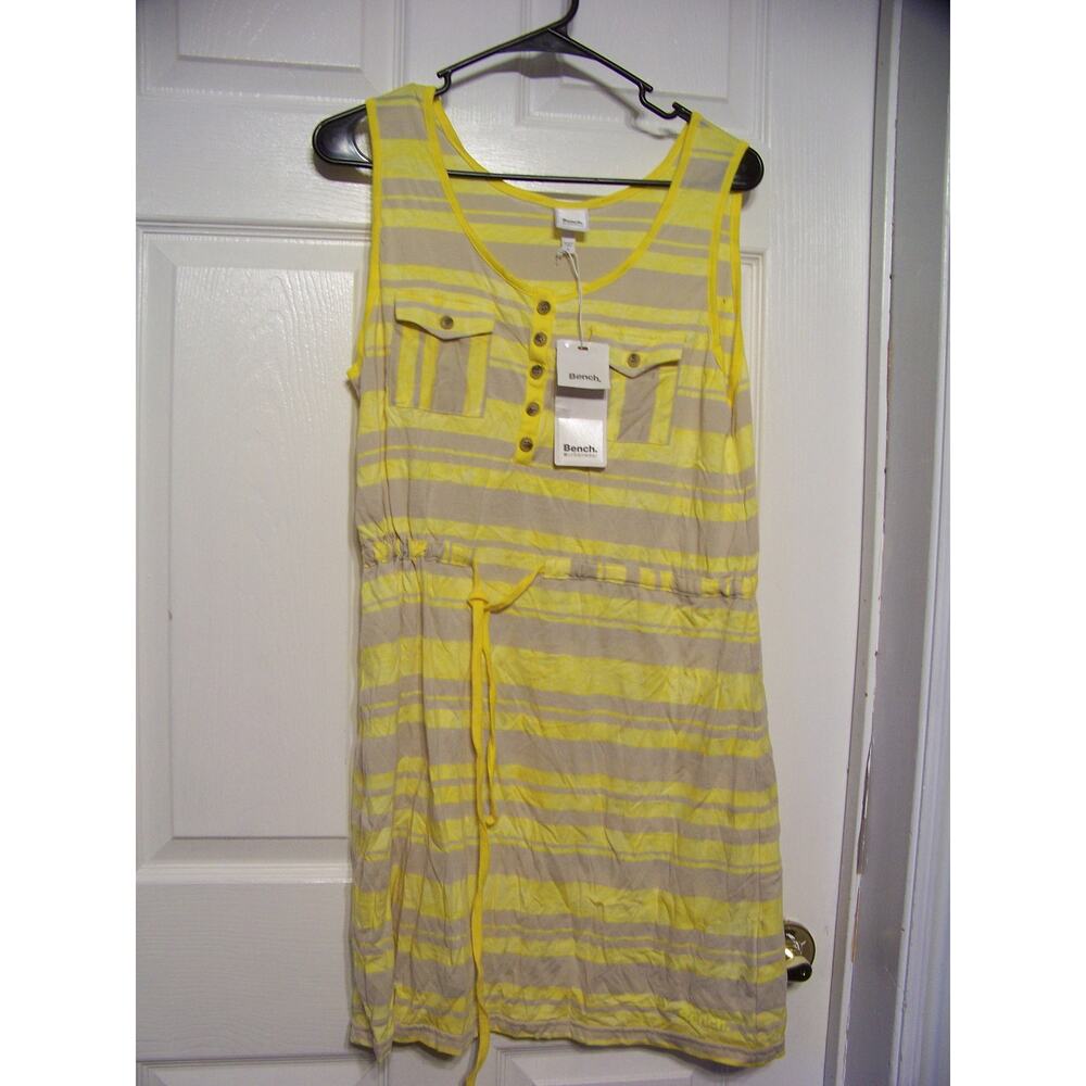 Bench Women's Midi Dress Yellow Size L